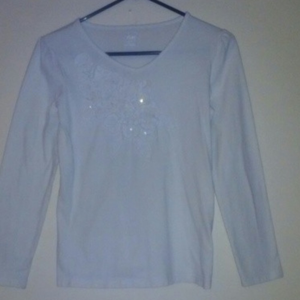 The Children's Place White Long Sleeve Top Size XL/14